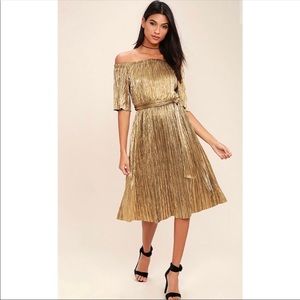 Gold dress from lulus